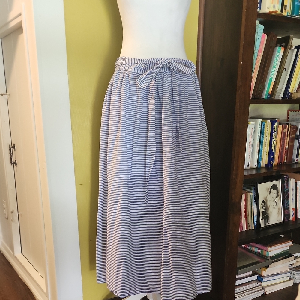 Vineyard Vines For TARGET  Navy and White Striped Midi Skirt